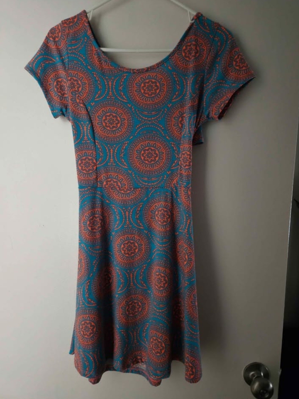 Patterned Women's Fit & Flare Dress